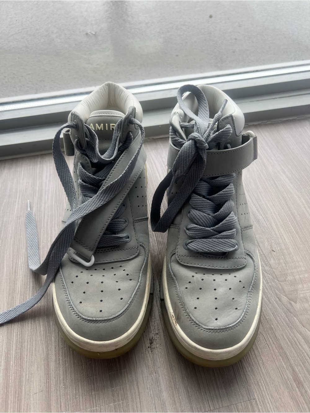 Amiri - Stadium Hi Grey High Top Sneakers